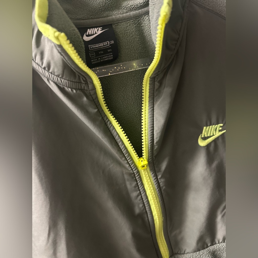 Nike Olive Green Fleece Jacket